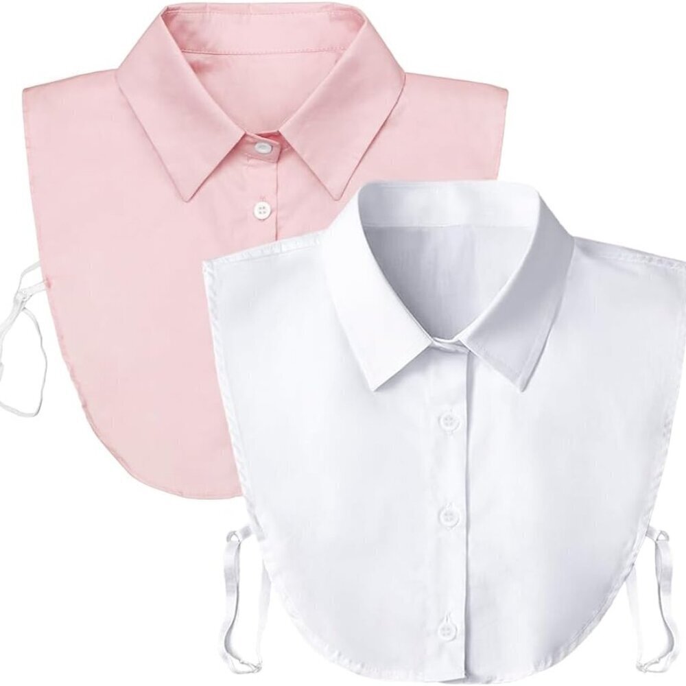 Women Fake Collar Blouse Detachable Cotton Shirt Accessory for Formal Wear